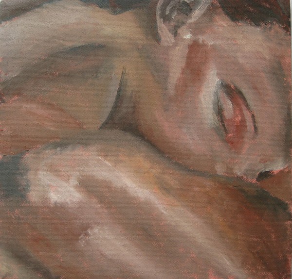 figure study 22 9"x9". oil on canvas. $45