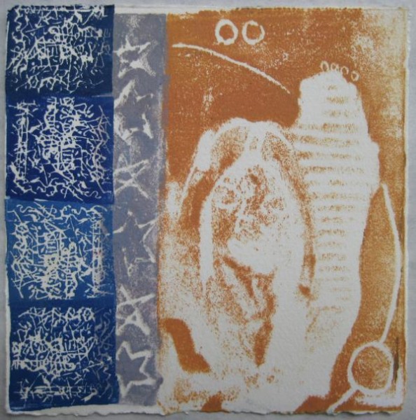 6"x6". collagraph and styro prints on paper $40