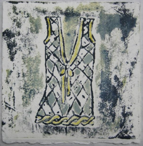 m7t8 6"x6". collagraph print on paper. $40